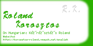 roland korosztos business card